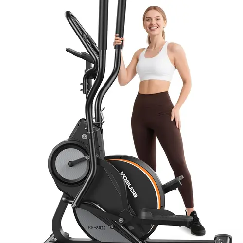 FED Fitness Yosuda Series SC1 Unisex 3-in-1 Sturdy Home Gym Equipment - Stair Climber, Elliptical, Cardio Stepper, 45° Incline, 15.5 in Stride, 16 Resistance Levels, Quiet Motor Magnetic System, Rolls for Reposition, Pulse+Calorie Track