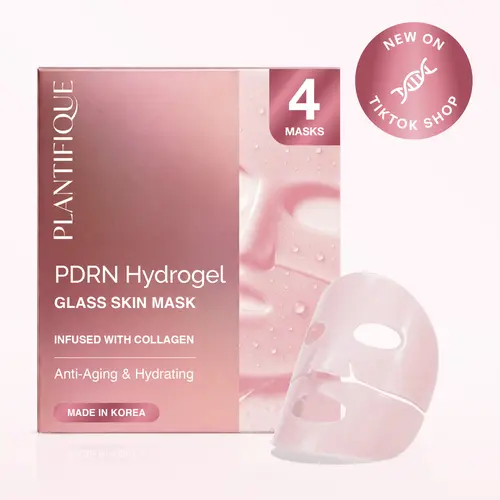 [PLANTIFIQUE Official Shop] Hydrogel Face Masks - Plant-Based Collagen, Peptides, Ceramides Nourishing Masks for Adults, Unscented, Sulfate-Free, Silicone-Free, Barrier Repair, Smooth Skin, Deep Moisture Set