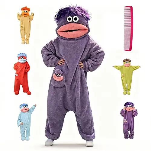 Msrlassn Funny Party Cute Wearable Blanket Hoodie, Soft Sugar Fleece Flannel Loose Pullover, Comfortable Hooded Loungewear for Women Men, One Size Pajama, Ideal Gift for Home Leisure Halloween Costumes for Women