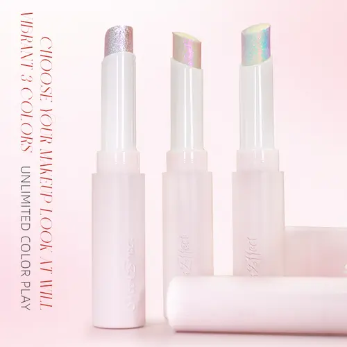 SheenEffect Cosmetic Long-Lasting High-Pigment Multichrome Jelly Glaze Eyeshadow Stick - 3-in-1 Multichrome Shimmery Sparkle Eyeshadow, Dewy Glow Finish for Eyes, Cheeks, Multichrome Eyeshadow, Dewy Glow 01#, Makeup, Glowing Makeup