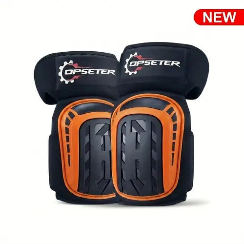 OPSETER Heavy Duty Gel-Padded Knee Pads - Gel-Filled Construction Accessories with Adjustable Fit, Breathable Cushion Support, Versatile for Construction, Flooring Unisex Work Safety Gear, Home Improvement