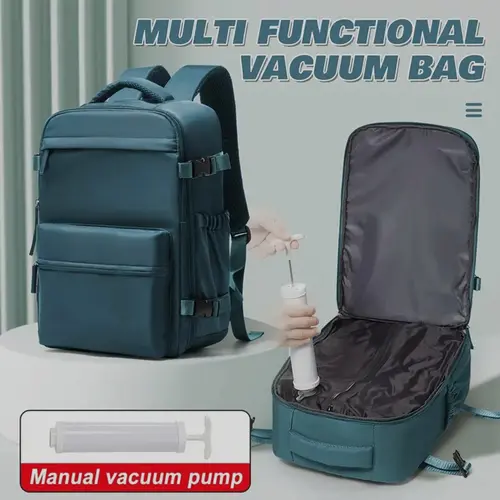 Unisex Vacuum Compressed Backpack, Business Travel Multi-Functional Laptop Bag, Multifunctional Travel Backpack, Computer Backpack, Large Capacity, Outdoor Summer, All Seasons, Vacuum Compression Backpacks