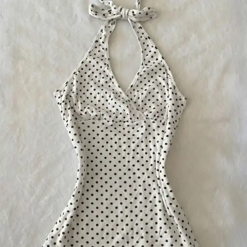 Sexy Polka Dot Fitted Tank Top for Women, Slim-Fitting Fashion Vest for Daily Commute, Vacation Travel