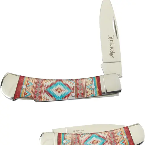 Elk Ridge Traditional Lock Back Folding Pocket Knife, 6.5-inches Overall ER-42451