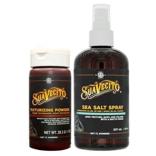 Hair Texture Bundle - Textured Volume, Beachy Wave Look Styling Set with Texturizing Powder, Sea Salt Spray Haircare Styling Product Natural Messy Texture