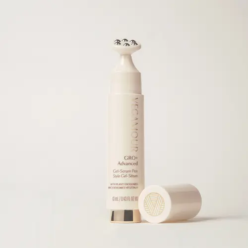 Vegamour GRO+ Advanced Gel-Serum Pen for Thinning Hair | No-Drip Precision Cooling Applicator for Targeted Spot Treatment, Visibly Boosts Hair Density, Reduces Hair Shedding & Stimulates the Scalp, Vegan, Fragrance-Free, MD-Formulated, Plant Exosomes