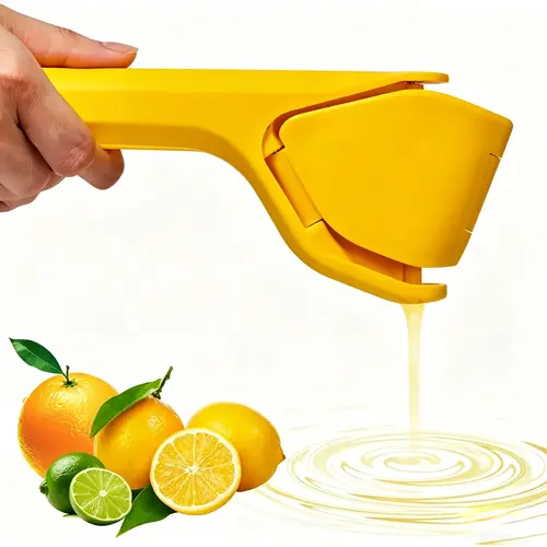 UFORU Manual Lemon Squeezer - Durable Full Size Fit Single Unit Kitchen Utensil, Effortless Flat Hand Press, Thick Sturdy Construction, Foldable Space-Saving Design for Fruit Juicing (Lemon, Lime, Citrus), Travel-Friendly