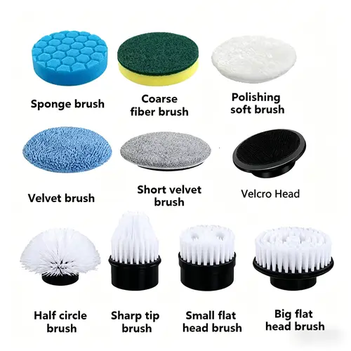 9 Pack Replacement Brush Heads for Electric Spin Scrubber | Only Fits Our Store Adjustable Speed Models, No Handle & No Main Unit Included tiktokshopbacktoschool, Power Scrubber Brushes, Scrub Brush Refills