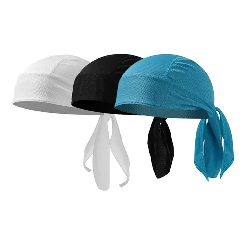 Outdoor Cycling Quick-Dry Breathable Mesh Pirate Hat for Motorcycle Rides Moisture-Wicking Sports Headscarf Small Cap Gear