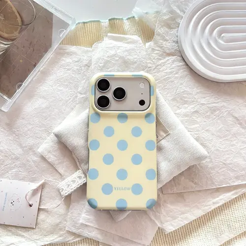 Fashionable Women's Protective Phone Case Cover, Simple Wave Dot Design, Compatible with iPhone 17 Pro Max, 16 Pro Max, 15 Pro Max, 14 Pro, 13 Pro