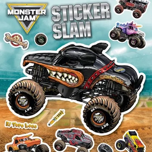 Monster Jam Sticker Slam - Official English Scholastic Paperback Book, 1,000 Stickers, Safe for Children, 10.95" h x 8.36" l x 0.33" w