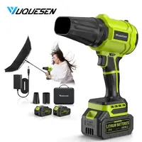 【Summer Sale Deals】YUQUESEN Cordless Leaf Blower, Handheld Leaf Blower with 2 X 4.0Ah Batteries & Charger, Lightweight Leaf Blowers for Patio Cleaning, Lawn Care, Leaves, Dust - Light Green,#SummerVibes