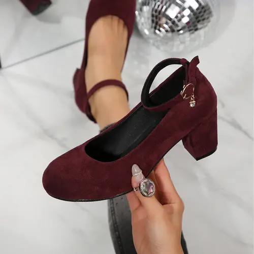 Women's Wide Fit Mary Jane Style Pumps Block Heel Adjustable Ankle Strap Buckle Classic Elegance Court Shoes Elegant Footwear Strap Heels Wide Feet