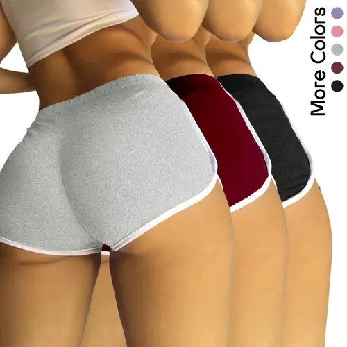 Women's 3-Piece Athletic Shorts Set - 4-Way Stretch Breathable Training Shorts - Lightweight Quick-Drying Yoga Running Shorts for Summer Fitness Essential Sport Shorts