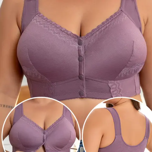 Plus Size Seamless Smooth Wireless Everyday Bra, Medium Support Bra, Full Coverage Breathable Bralette (1XL-7XL)