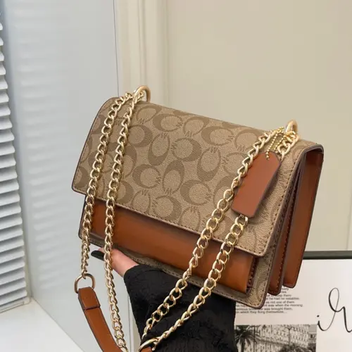 Elegant Women's Crossbody Shoulder Bag, Snake Skin Pattern PU Leather Handbag, Chain Design, All Season Use, American Retro Style, Fashionable Patterned Bag, Fashion Bags
