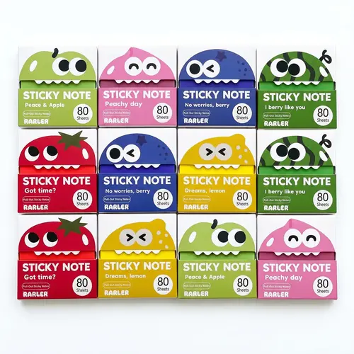 Transparent Pull-Out Sticky Notes (12 Boxes, 960 Sheets Total) - Office Stationery, Back to School Shopping Essentials, Desk Accessories, Fun Desk Supplies, Strong Adhesion, No Residue, 50 Reuses Per Sheet