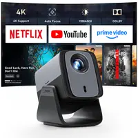 AuKing Smart Portable Video Projector - 1100 ANSI Lumens, Auto Focus in Secs, Auto Keystone, Dolby Audio, WiFi 6, Bluetooth 5.0, 50% Zoom, Netflix/YouTube Streaming, 2-Year Warranty + 1V1 Support, Outdoor & Home Cinema Projector, Outdoor Projector, Smart