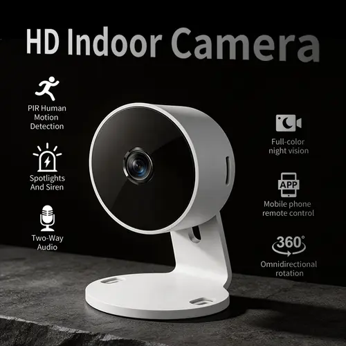NKCCUNR 3MP Indoor Security Camera WiFi, 355° Pan & Tilt with Smart Motion Tracking, Night Vision, 2-Way Audio, Dual-Band 2.4GHz/5GHz WiFi, Cloud Storage, Home Camera for Baby Monitor, Pets, Nanny & Elder Care