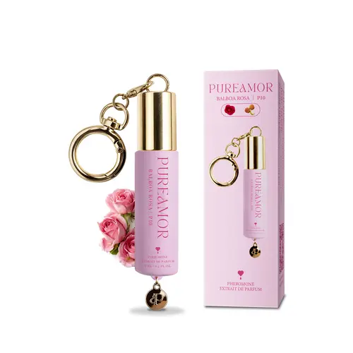 PUREAMOR Roll-On Pheromone Women Perfumes - 6ml/0.2oz Long Lasting Extrait de Parfum Travel Keychain, Elegant Alluring Enchanting Fragrance, Daily Wear, Mini Useful Gifts for Date Night