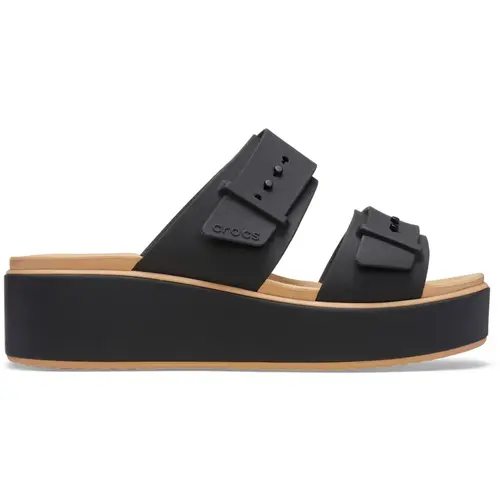 Crocs Women's Brooklyn Buckle Low Wedges Platform Sandals