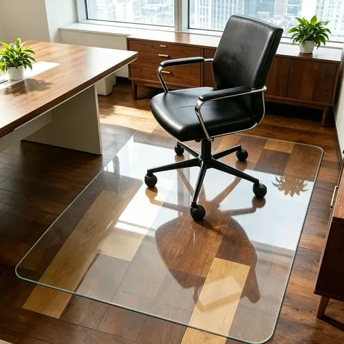 WGCTEK Clear Chair Mat for Hard Floors 36 x 48 inches Transparent Floor Mat for Office & Home Best Protection Against Damage