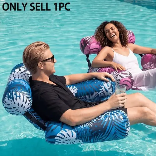 Adult Inflatable Lounge Chair, Foldable Portable, Pool Lounge Float, Perfect for Water Sports & Summer Fun, Adds Cool Entertainment to Your Outdoor Activities