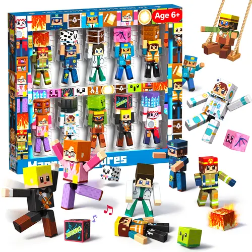 Magnetopia 10 PCS Magnetic Figures - Community Career DIY Playset, Magnetic Blocks Building Sets with Rotatable People, Open Ended Play Kids Toys for Boys & Girls Ages 6+, Birthday Gift