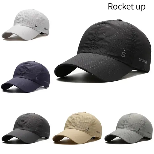 1/2Pack Men's Sunscreen Baseball Hat Mesh Breathable Quick drying Sports Hat UV resistant, Adjustable Running Hat Cycling Hat, Suitable for Outdoor Sports in Summer