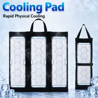 3-Fold Cooling Seat Cushion for Stadium Bleachers, Rapid-Cooling PCM Pad with 3 Removable Inserts, Anti-Sweat Non-Slip Seat with Handle for Training, Sports, Camping & Office