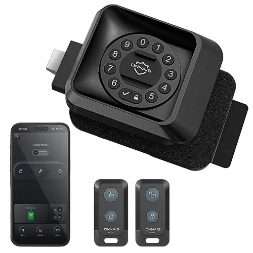 Metal Smart RV Door Latch Lock - APP Control, Keyless Entry, Backlit Keypad, Remote Access, Hidden Emergency Key, Weatherproof Security Lock for RV Campers, Trailers