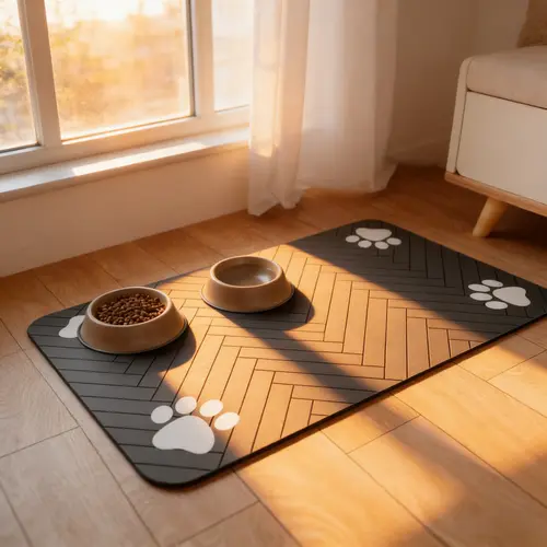 Pet Feeding Mat-Absorbent Pet Placemat for Food and Water Bowl, with Waterproof Rubber Backing, Quick Dry Water Dispenser Mat for Dog and Cat Pet stuff