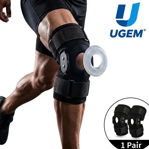Professional Hinged Knee Brace for Men & Women, Knee Support with Dual Side Stabilizers & Patella Gel Pad for ACL, MCL, Meniscus Tear, Arthritis Pain Relief, Adjustable Compression Knee Wrap for Recovery (1 Pair) summerwins,camping essentials