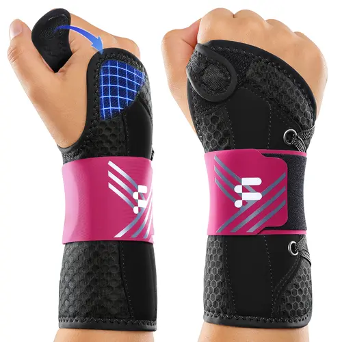 Fitomo Open Thumb Wrist Brace for Daily Support, Adjustable Removable Splint, Breathable Wrist Wrap for Typing, Work & Sleep, 1 PCS