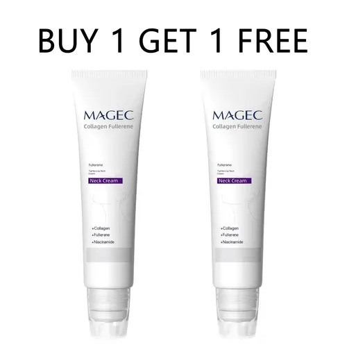 【BUY 1 GET 1 FREE】Collagen Neck Cream Moisturizer - 5-Roller Full Surround Massage, Firming-Lifting, Wrinkle Reduction, Puffiness & Edema Relief, Infused with Hyaluronic Acid, Vitamin C & E, Lightweight Cosmetic, Daily Body Care, Mother's Day Gift, Moistu