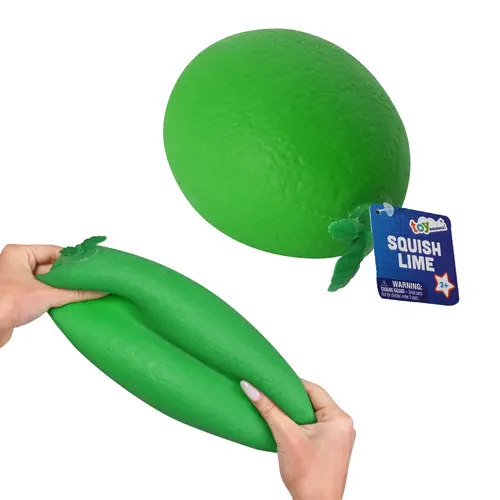 Jumbo Squishy Lime, 5.5 Inch Fruit Stress Relief Toy, Soft Squeezable Sensory Fidget for Kids, Teens and Adults