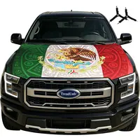 Mexican Flag Aztec Design Car Hood Cover - Universal Fit for Most Trucks SUVs, Car Accessories, Auto Accessories, Patriotic Decoration for Holidays & Celebrations, Cars Accessories