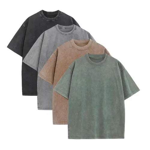 4 Pacs Oversized Tshirts Water-resistant washable cotton sports shirt