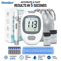 Fall Pick Stondon Blood Glucose Monitor Kit - Accurate No-Coding Diabetes Testing Kit with 1 Glucometer, Lancing Device, Battery, 100/50 Strips, 100/50 Lancets, Small Blood Sample, Easy to Use, Portable Home & Travel Essential, Accurate Test sohochic