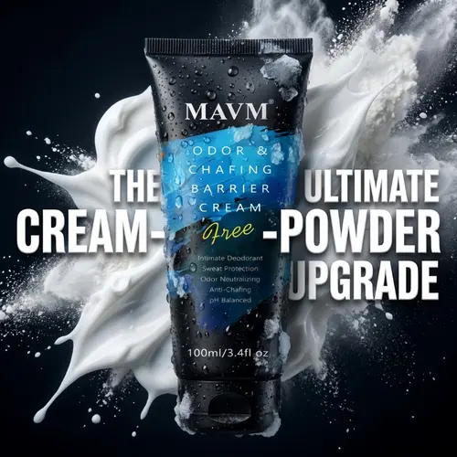 MAVM Men's Aluminum-Free Non-Aerosol Antiperspirant Cream - Deodorant Body Care, Effective Deodorizer, Cornstarch Clean Formula, Fresh Woody Citrus Scent, Sweat Protection, Anti-Chafing, Underarm Care, Body Odor Control