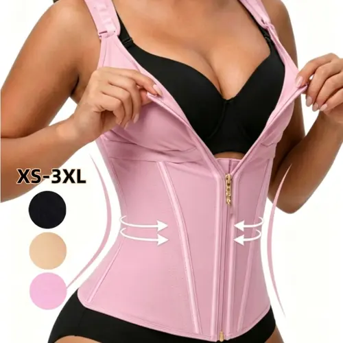 Colombian Faja Women's Waist-Training Shapewear with Adjustable Straps, Abdominal Compression, Daily Wear, Fitness Apparel, Faja Waist Trainer