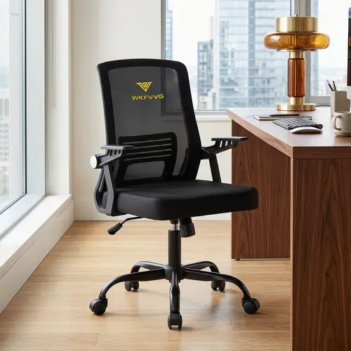 【Summer Breathable Mesh Fabric】YUBAO Ergonomic Office Desk Chair - Adjustable Ergonomic Arms, Curved Backrest, Lumbar Support, Computer Task Chair for Home & Office Use