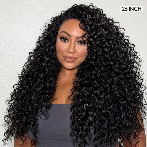 [NEW]CurlyMe 3 In 1 Half Wig Indian Curly Glueless Install Half Wig Thick & Bouncy Seamless Flip Over Wig with Defined Curls & Drawtring Beginner Friendly #summerwins #DealsForYouDays