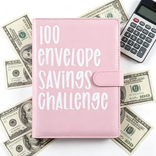 2026 New A5 Size Budget Binder Book - Stickered Budget Planners, Envelope Savings Books for Save Money, 100 Envelopes for 100-Day $5,050 Cash Tracking & Financial Goal Achievement