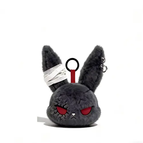 Rumi "Dark Bunny" Series Gothic Plush Blind Box - Sassy Mystery Rabbit Bag Charm & Keychain - Edgy Y2K Aesthetic Stuffed Toy - Dark Cuteness Pendant for Purses, Purse Charm