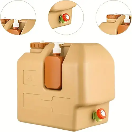 20L Large-Capacity Compact Leak-Proof Outdoor Emergency Water Storage Bucket with Hand Sanitizer, Camping Gear for Survival Camping Essentials, Ideal for Outdoor Activities