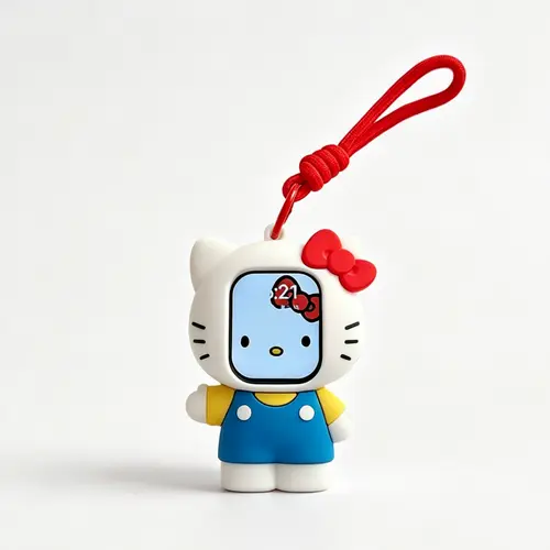 Sanrio Hello Kitty Apple Watch Case - Adorable Design with Red Bow and Blue Overalls for Fans - Stylish Tech Accessory for Everyday Use