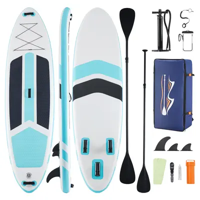 Multi Purpose Inflatable Stand Up Paddleboard, Premium PVC SUP with 2-in-1 Outdoor Paddle, Wide Stable Design, Non-Slip Comfort Deck, Supports 400lbs for Adults