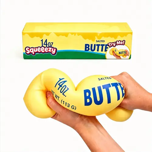 New ultra-soft, slow-rebound butter stick stress-relieving squeeze toy – a stress-relieving toy that mimics real food models, unique and fun.
