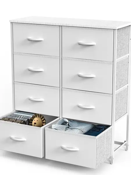 8-Drawer Fabric Chest of Drawers, Multi-Functional Storage Organizer for Home Decor, Kitchen Organization & Bedroom Use, Decor Items Sideboard